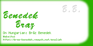 benedek braz business card