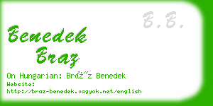 benedek braz business card